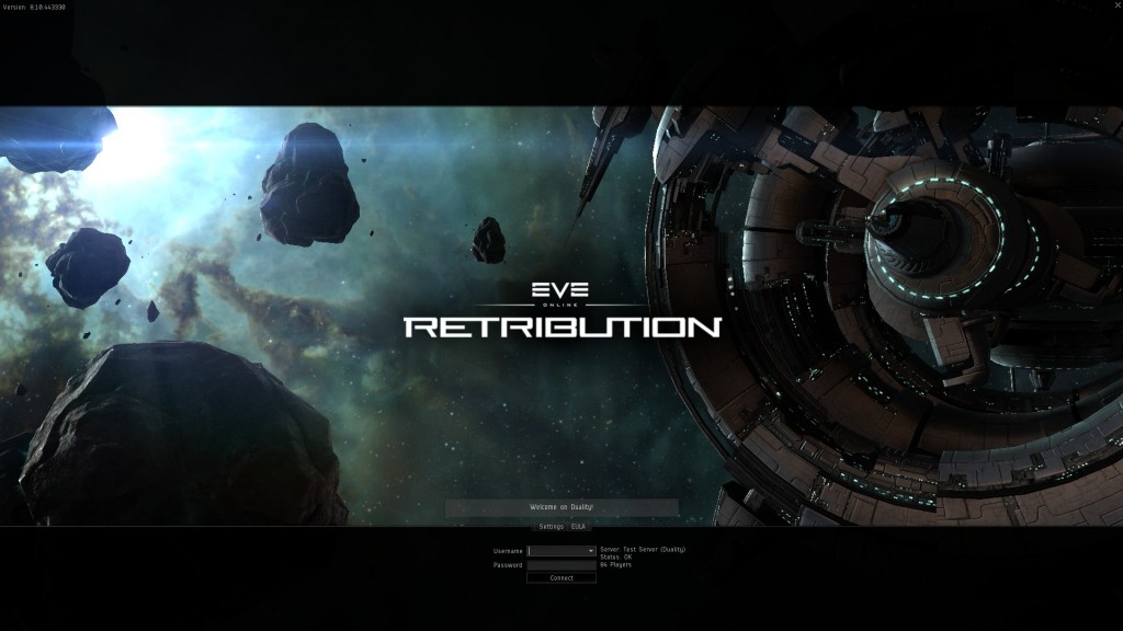 Retribution login screen